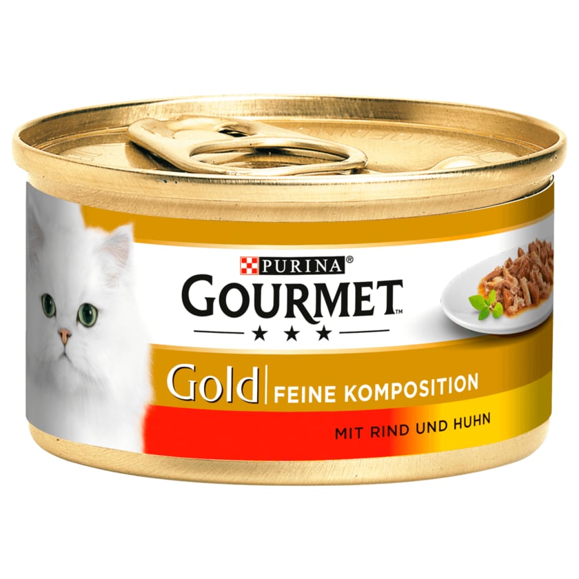 Gourmet Gold Feine Komposition mit Rind & Huhn 85g
